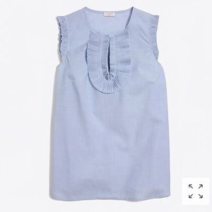 End-on-end ruffle-front tank top NWT sz 8 j-crew